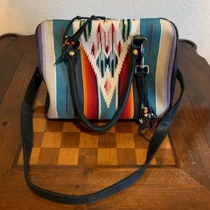 TOTEM Salvaged Day Bag, Serape & Leather